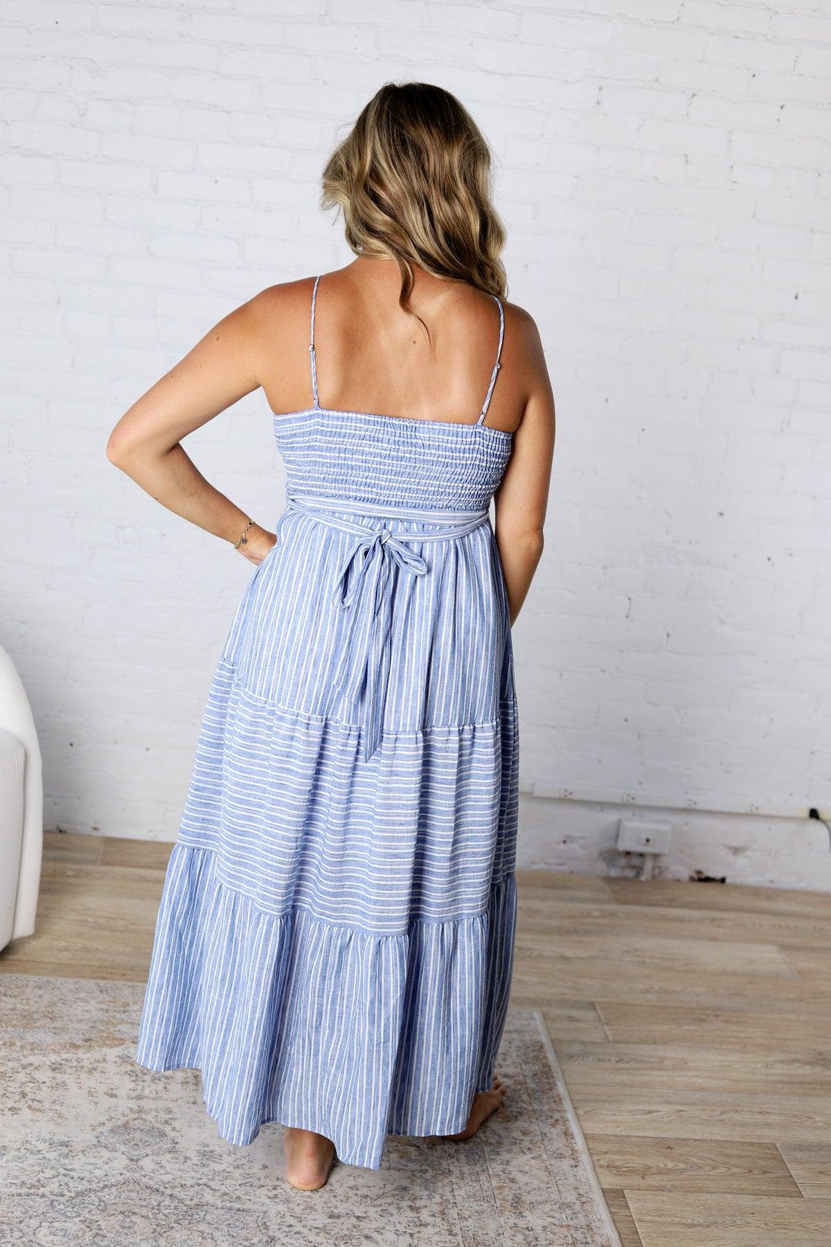 Arabelle Stripe Tiered Maxi Dress FINAL SALE