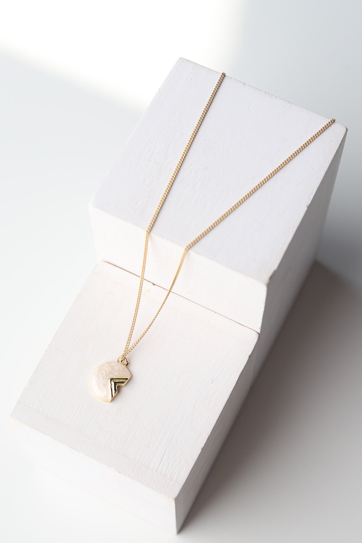 Athena Mother of Pearl Necklace - Gold - Baubles + Bobbies