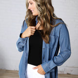 Aven Tencel Top - Medium Wash
