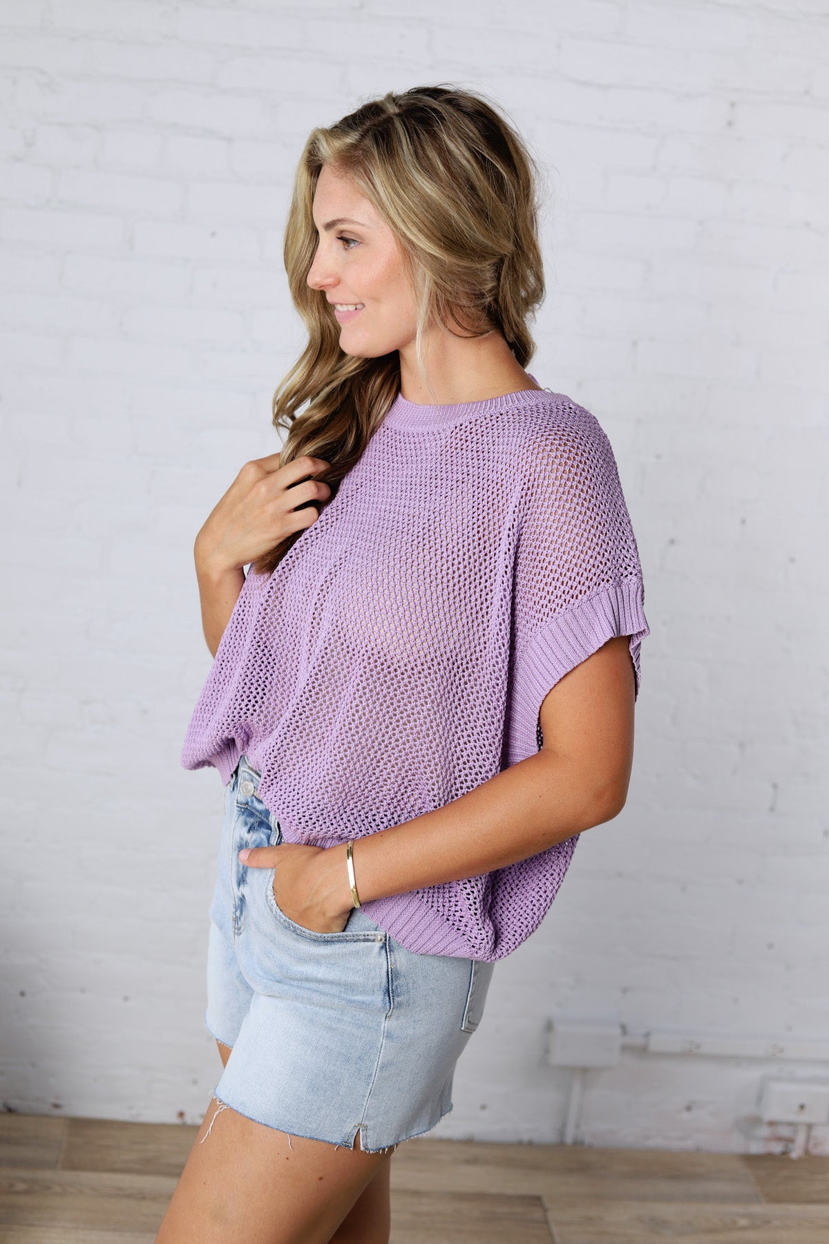 Bellara Sheer Loose Fit Sweater - Lavender