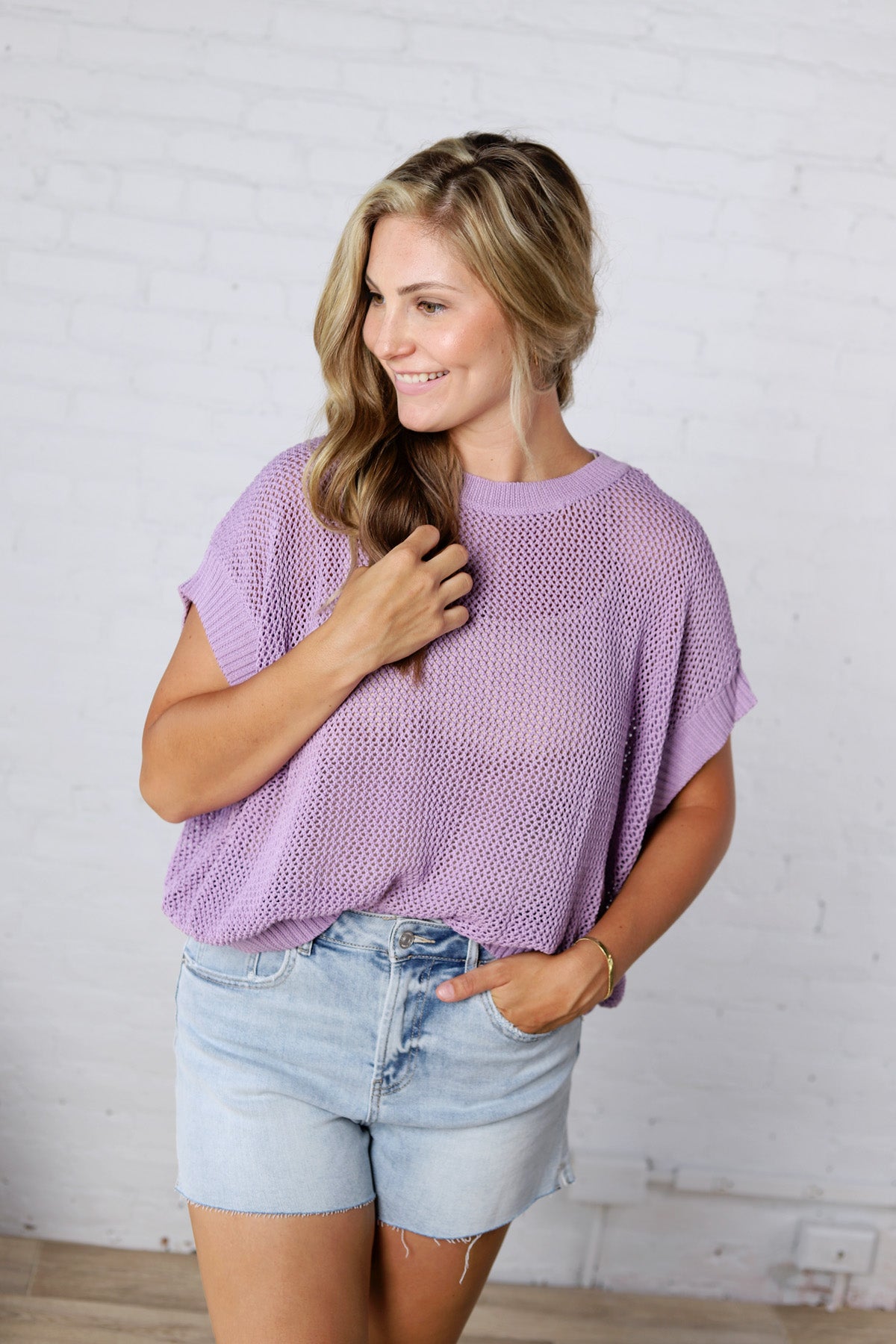 Bellara Sheer Loose Fit Sweater - Lavender