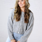 Bronwyn Button Up Cardigan - Heather Gray