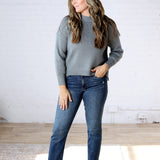 Cambrie Sweater with Raw Seam Details - Teal