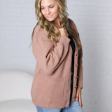 Celine Button Down Ribbed Knit Cardigan