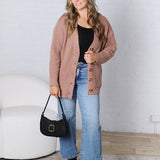 Celine Button Down Ribbed Knit Cardigan