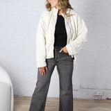 Colette Quilted Mineral Washed Jacket - Cream