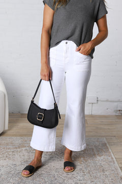 Cosette Super High Wide Cropped Utility Denim - Snow Milk FINAL SALE