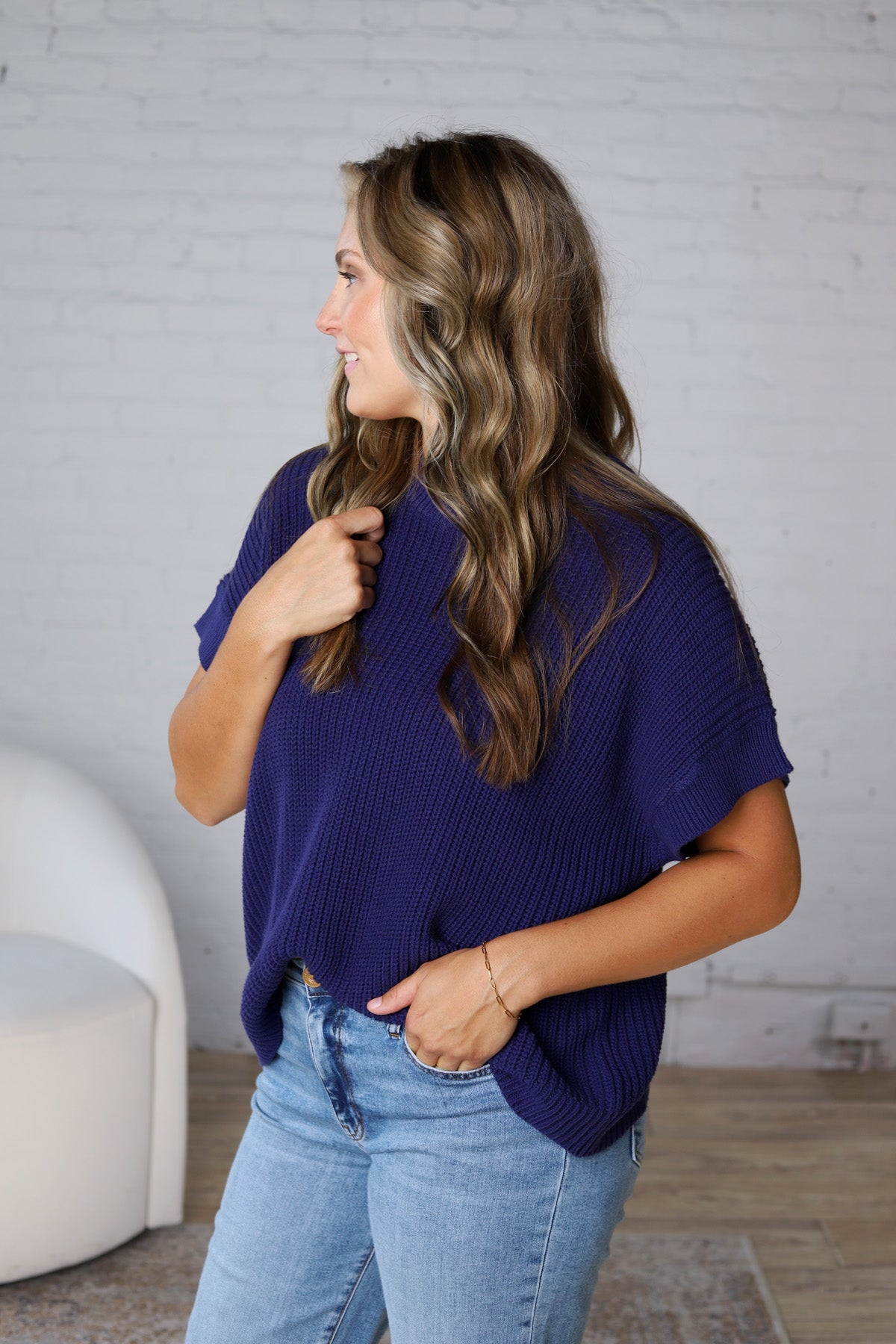 Cristin Knit Sweater - Navy