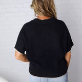 Darby Contrast Details Sweater - Midnight