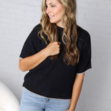 Darby Contrast Details Sweater - Midnight