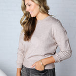 Della Soft Crew Neck Knit Sweater - Oatmeal
