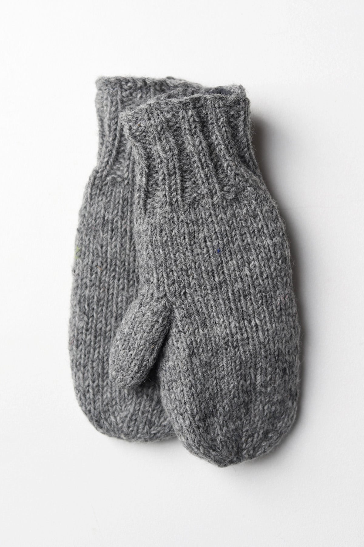 Freya 100% Wool Cable Knit Mittens - Grey
