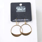 Half Moon Hoop Earrings - Gold