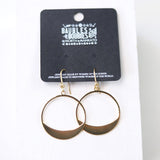 Half Moon Hoop Earrings - Gold