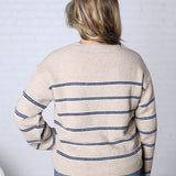 Hudson Two Tone Stripe Sweater - Oatmeal
