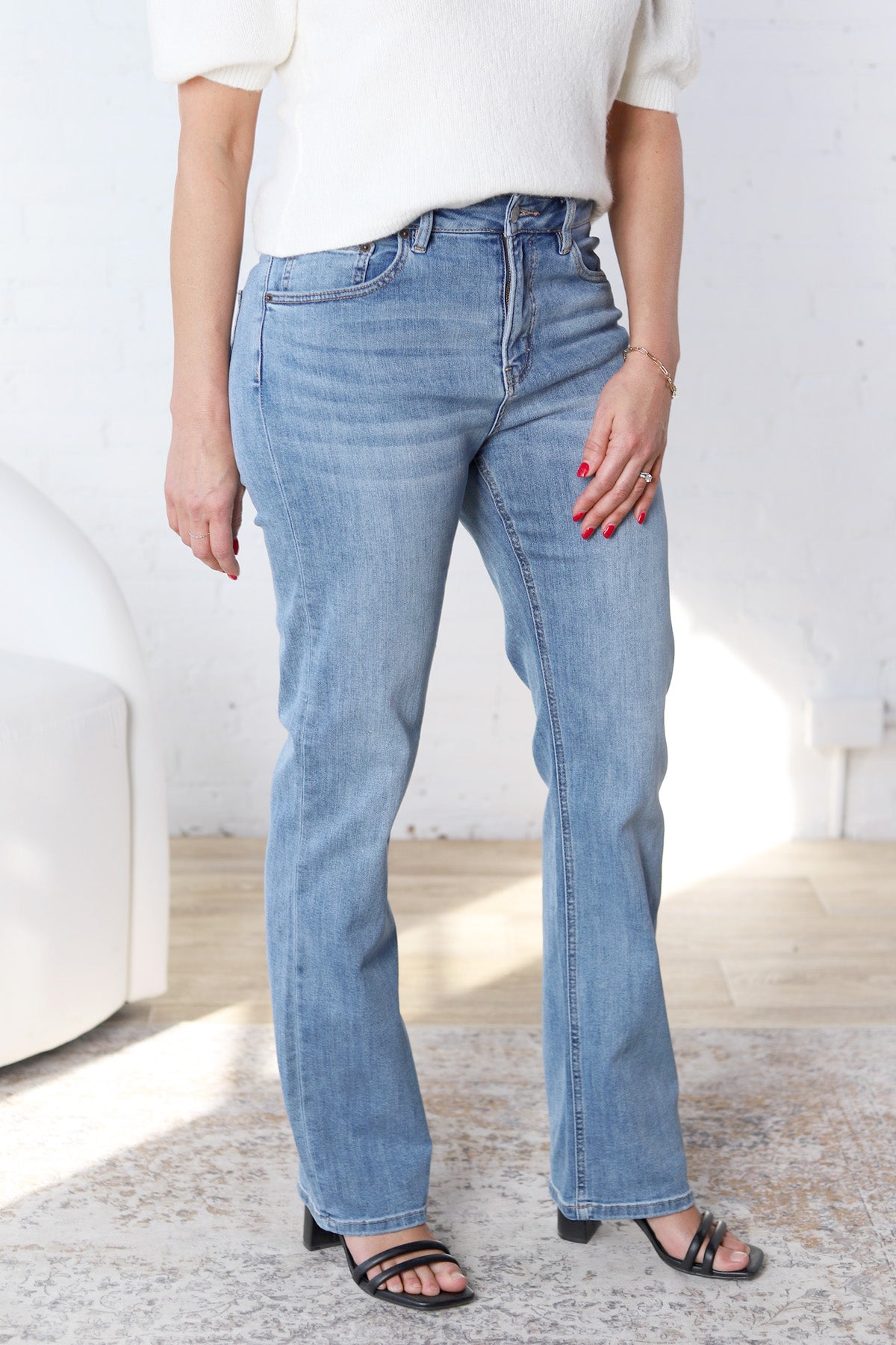 Idalia Straight Leg Denim - Absolute Zero FINAL SALE
