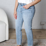 KUT Rachael Mom Jean Regular Hem Denim - Mature Wash