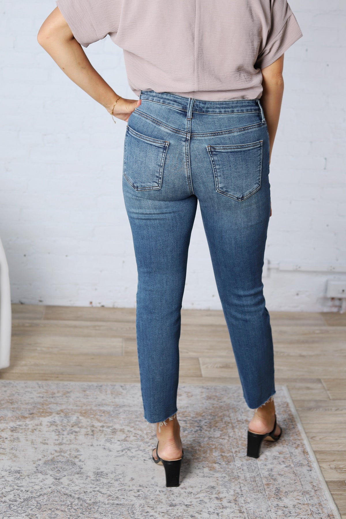 KUT Rachael Mom Raw Hem Denim - Braveness