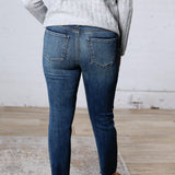 KUT Reese Ankle Straight Raw Hem Denim - Intuition