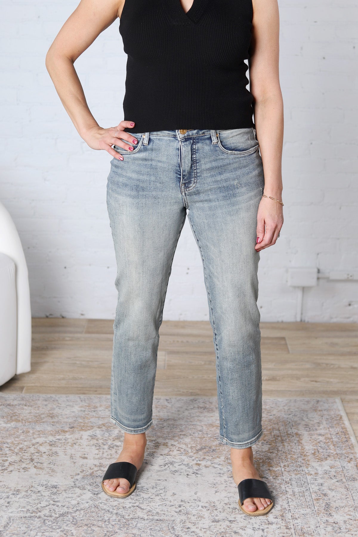 KUT Reese Ankle Straight Regular Hem Denim - Accomplish FINAL SALE