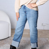 KUT Sienna Straight Leg Roll Up - Love