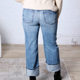 KUT Sienna Straight Leg Roll Up - Love