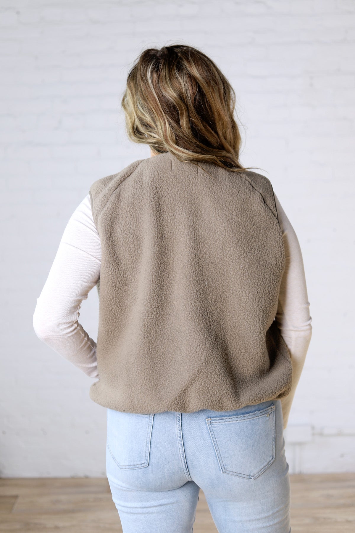 Kamryn Thermal Fleece Vest w/ Pockets - Olive