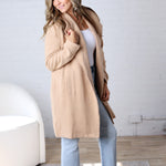 Kate Open Knit Coat - Beige