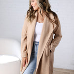 Kate Open Knit Coat - Beige