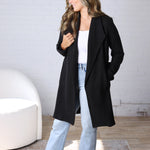 Kate Open Knit Coat - Black