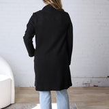 Kate Open Knit Coat - Black