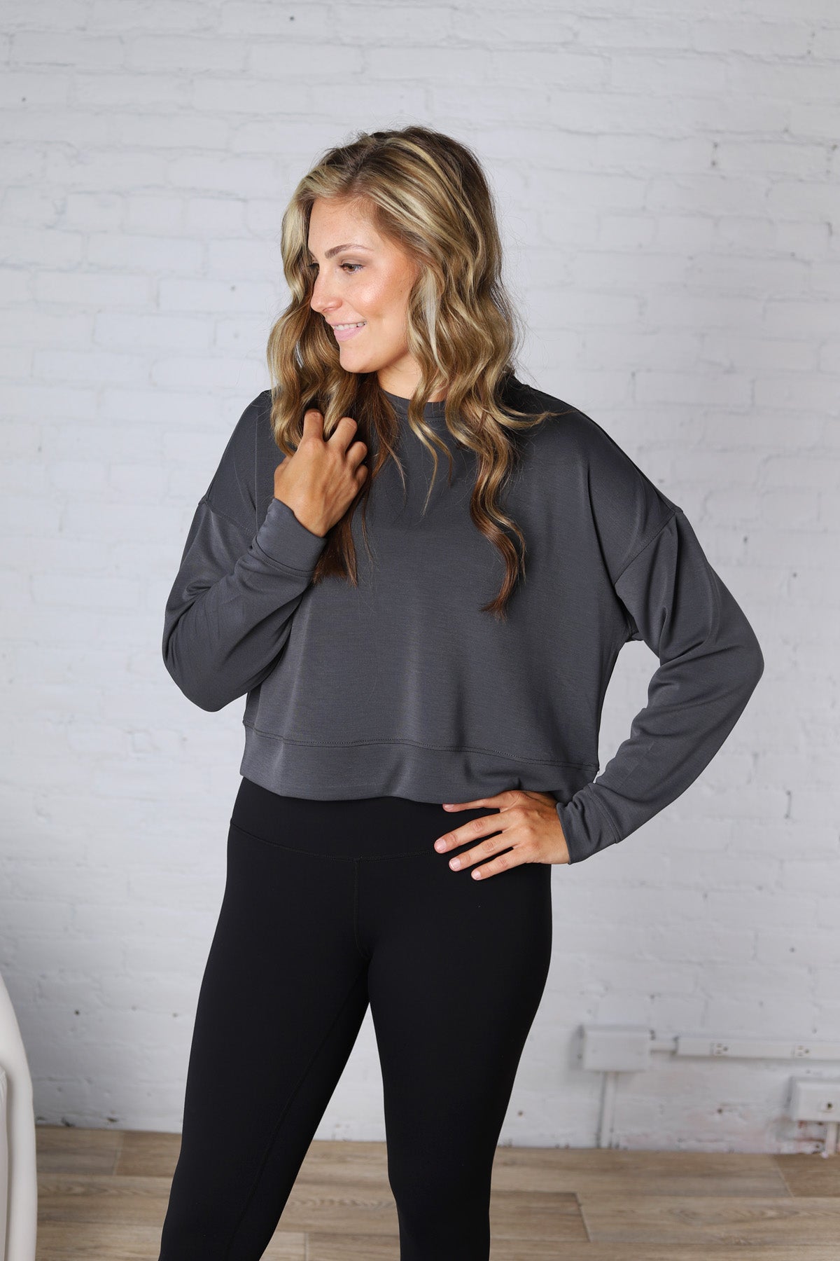 Laguna Dropped Shoulder Sweatshirt - Ash Grey