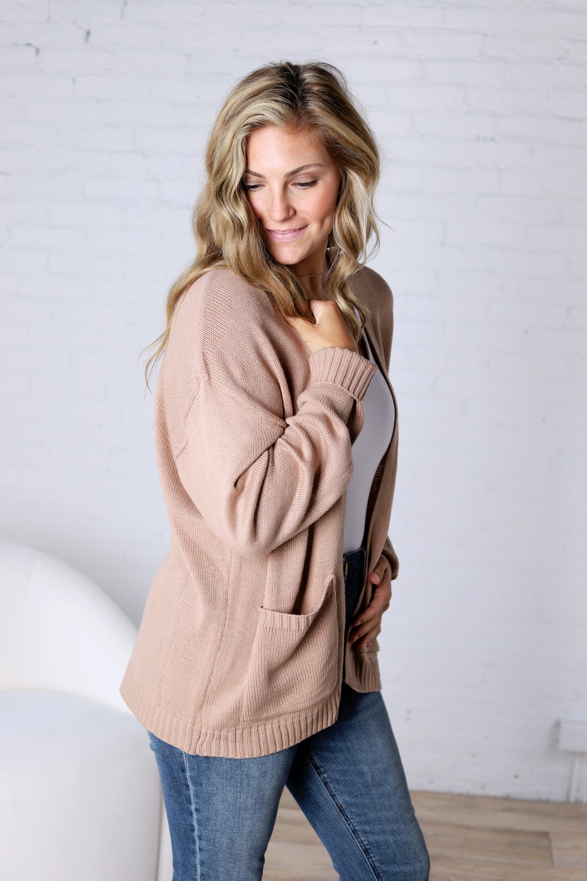 Lainey Oversized Cardigan Sweater - Dark Taupe
