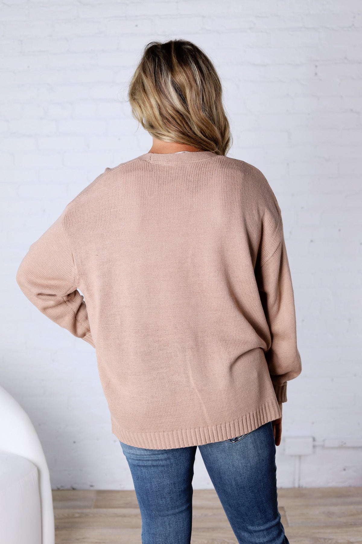 Lainey Oversized Cardigan Sweater - Dark Taupe