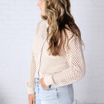 Lirien Crochet Cardigan - Sand Beige
