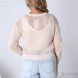 Lirien Crochet Cardigan - Sand Beige