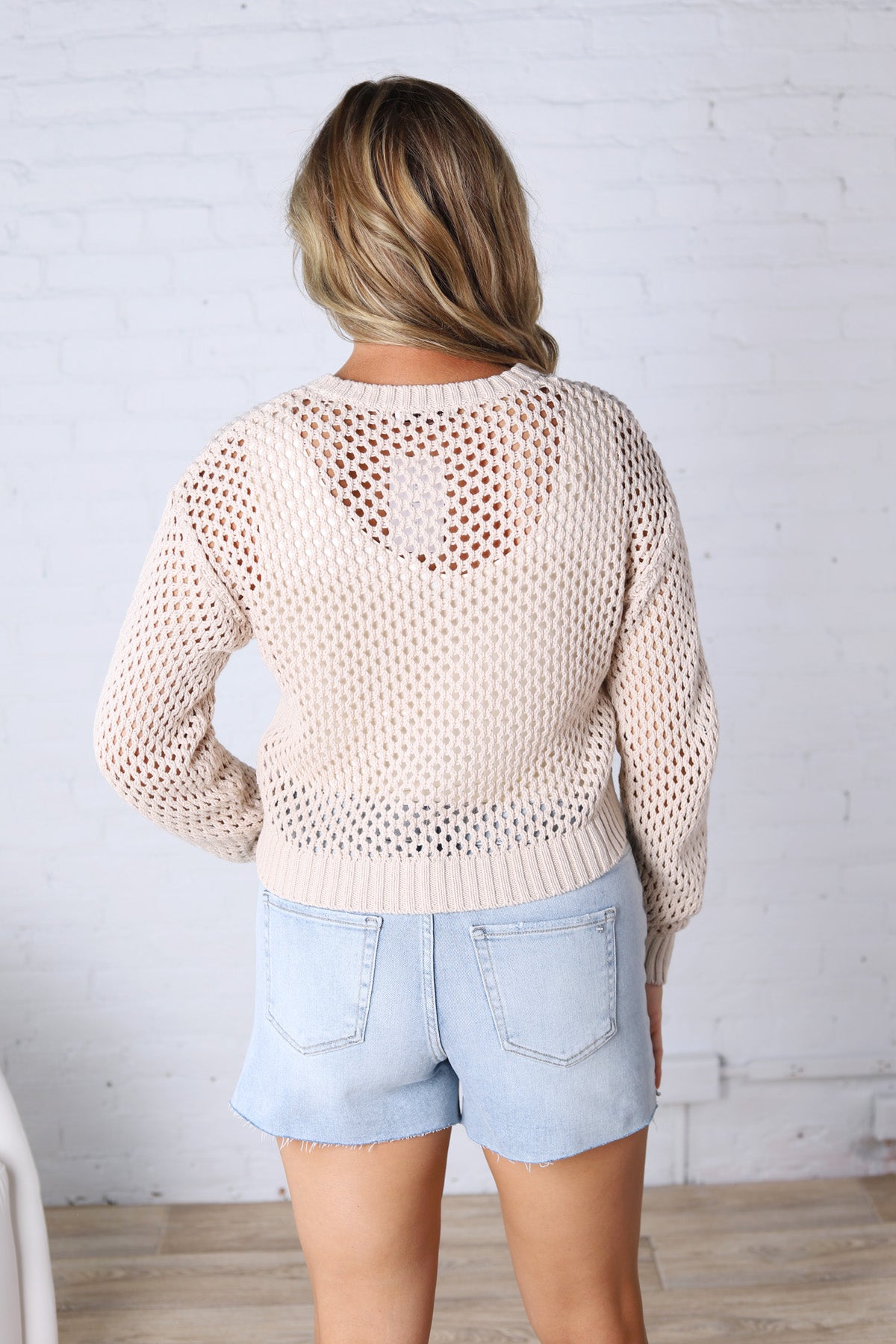 Lirien Crochet Cardigan - Sand Beige