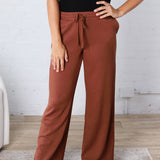 Luca Scuba Wide-leg Sweatpants - Chestnut