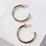 Mila 14K Gold-Dipped Medium Hoop Earrings