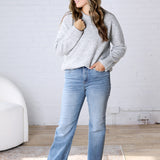 Noemie Relaxed Fit Everyday Sweater - Heather Grey