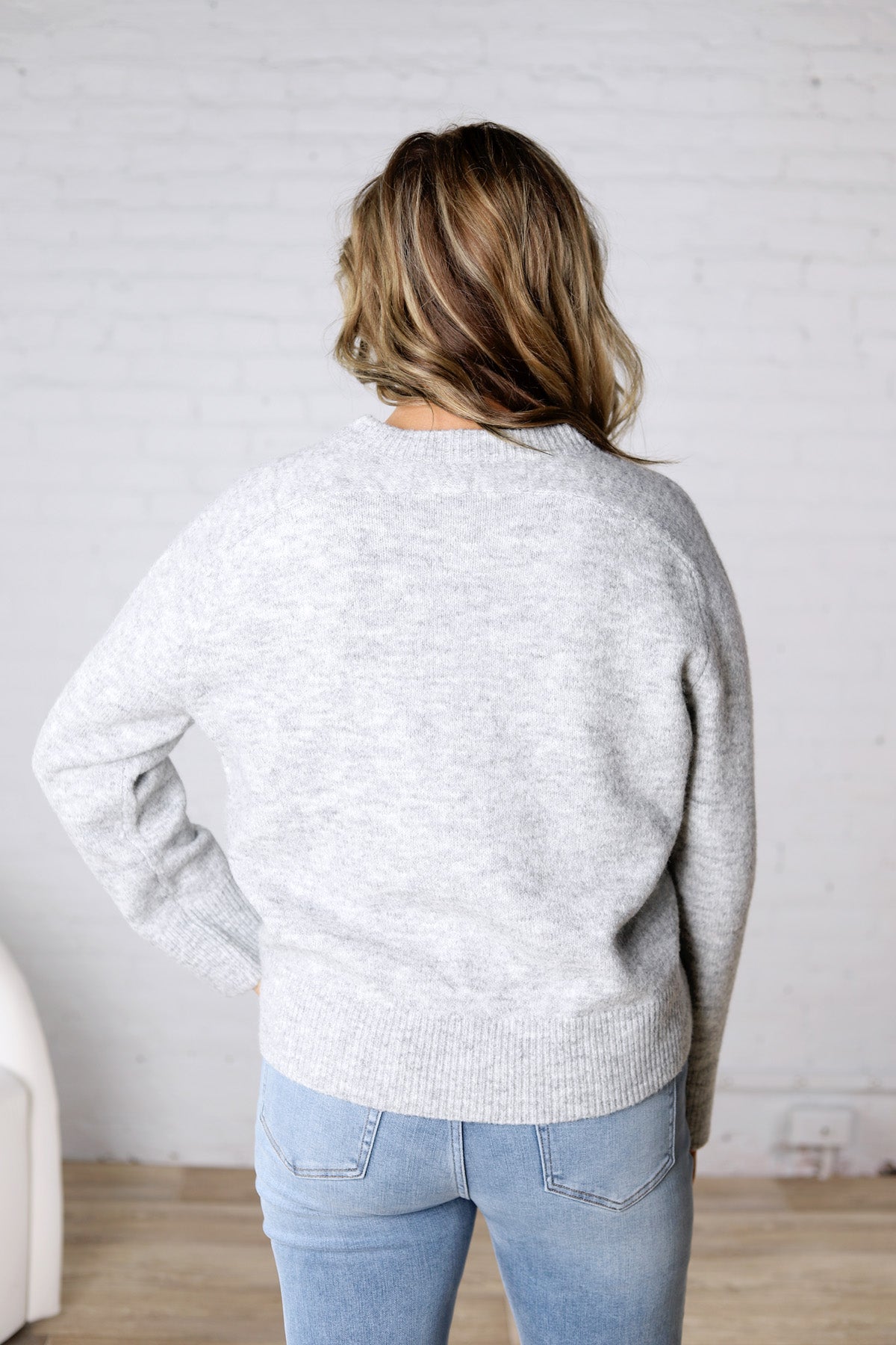 Noemie Relaxed Fit Everyday Sweater - Heather Grey