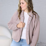 Nyla Thermal Fleece Jacket w/ Pockets - Earth Grey