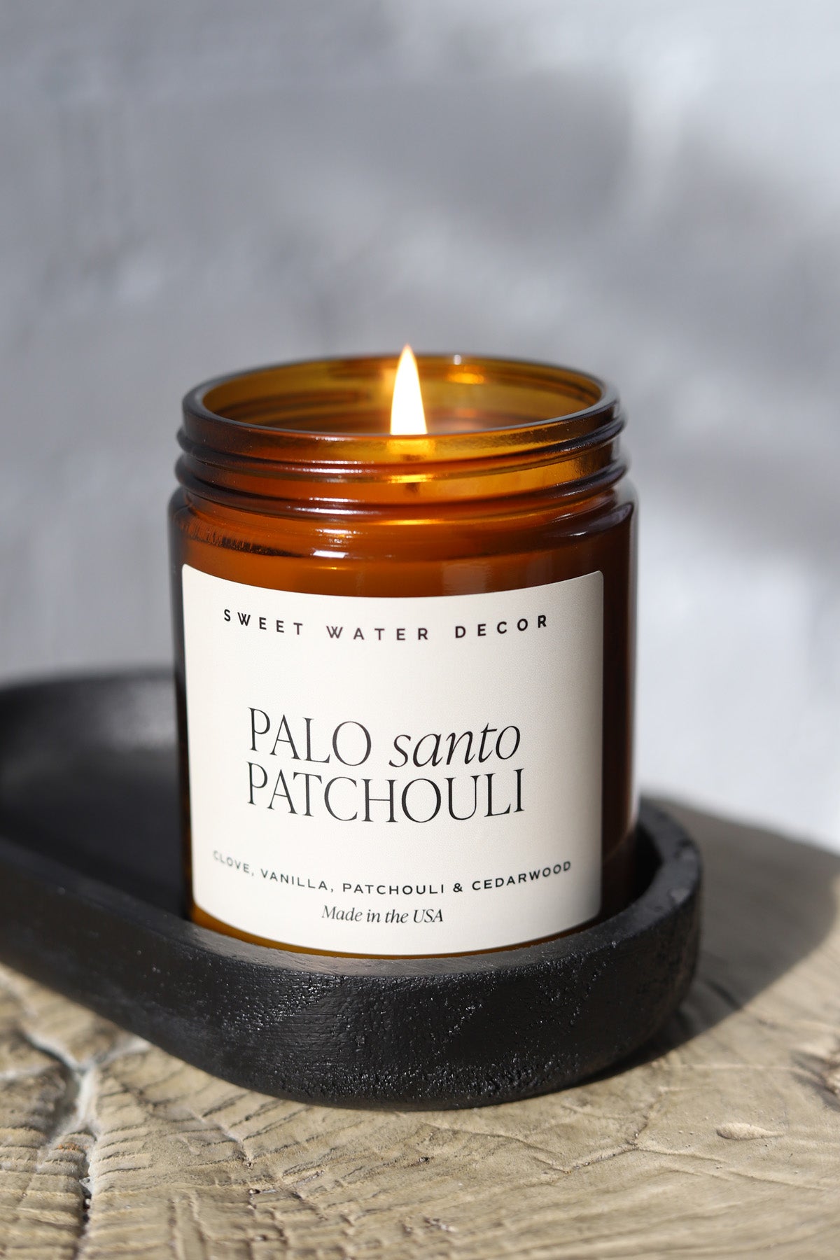 Palo Santo 9 oz. Soy Candle - Amber Jar