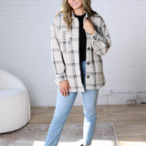 Plaid Trucker Jacket by Z Supply - Crystal Grey