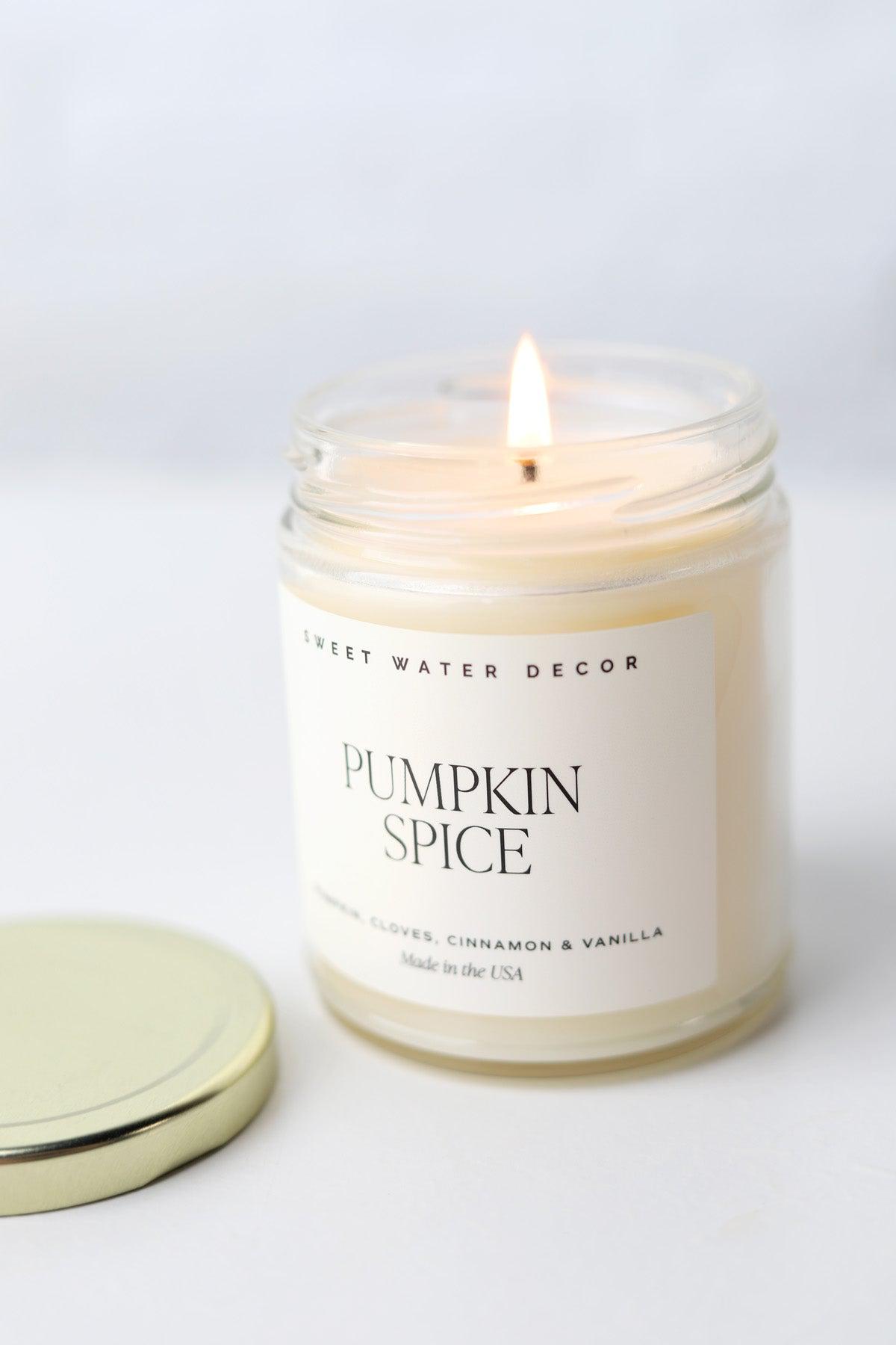 Pumpkin Spice 9 oz Soy Candle - Clear Jar