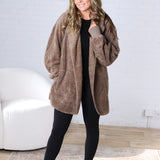Raina Soft Faux Fur Jacket - Ash