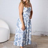 Rhiella Rose Print Corset Detail Midi Dress FINAL SALE
