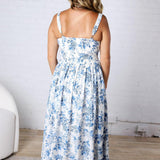 Rhiella Rose Print Corset Detail Midi Dress FINAL SALE