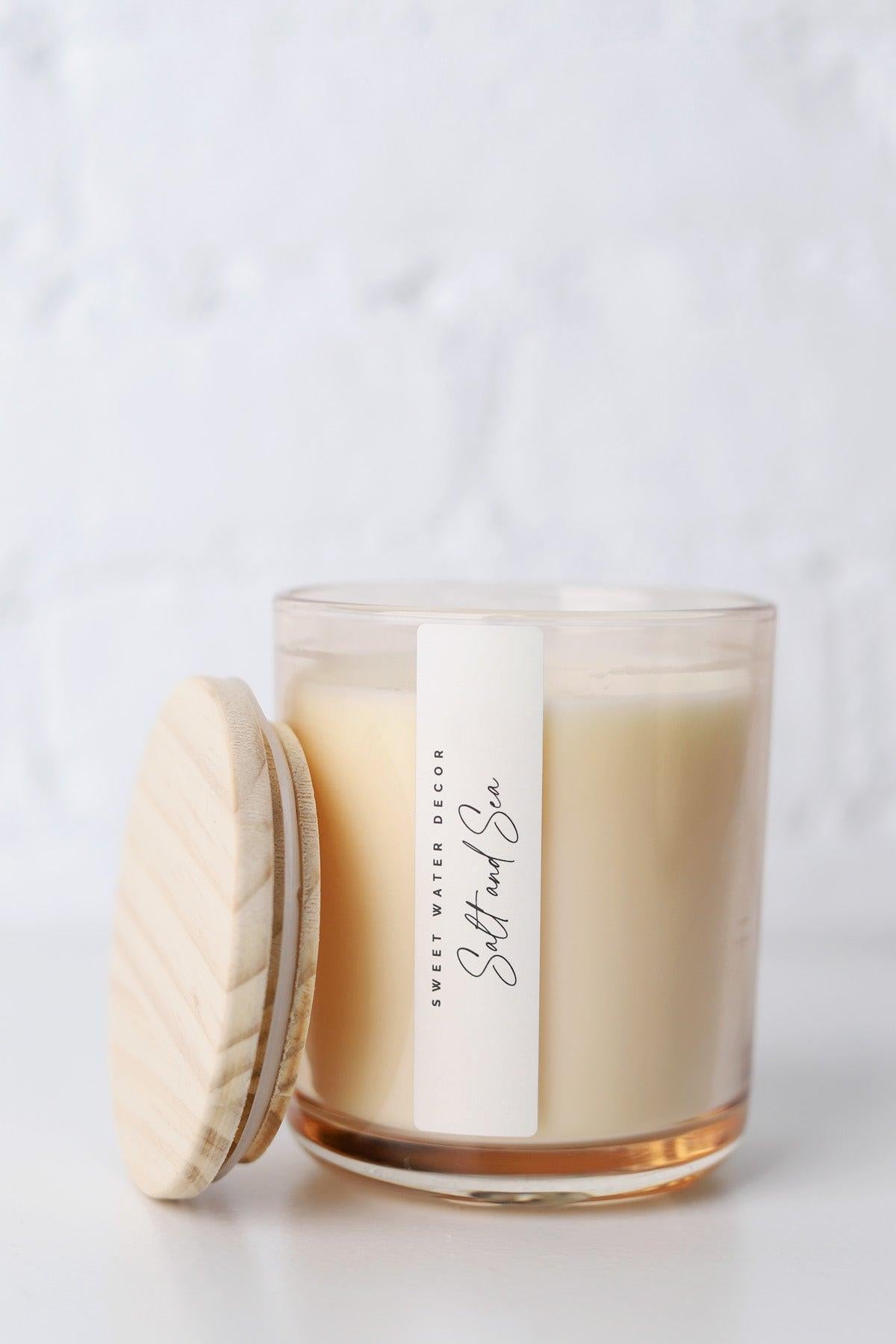 Salt & Sea Tinted Glass Candle - 12 oz.