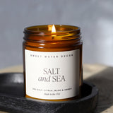 Salt and Sea 9 oz. Soy Candle - Amber Jar